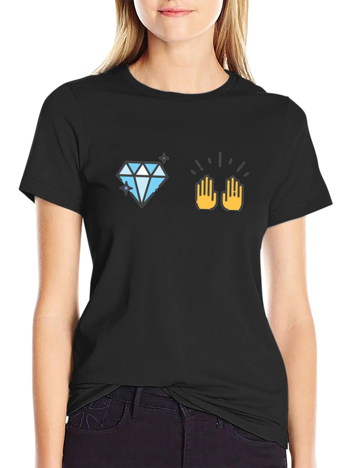 Diamond Hands Black T-Shirt - Premium Graphic Tee