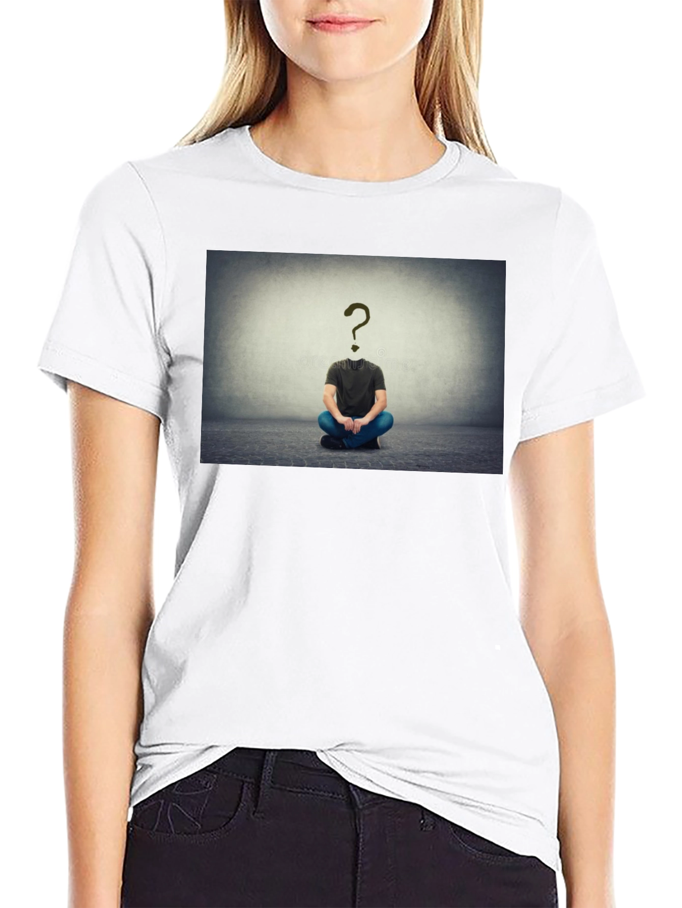 Question Mark Head T-Shirt - Enigmatic Style
