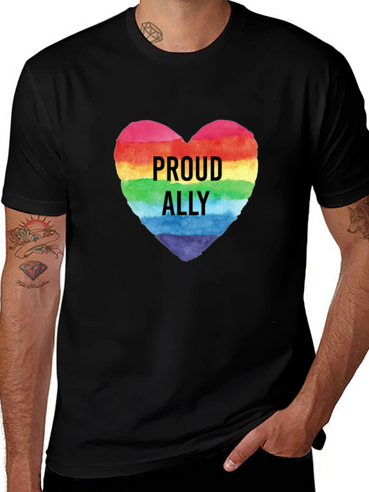 Proud Ally LGBTQ+ Heart T-Shirt - Equality & Support