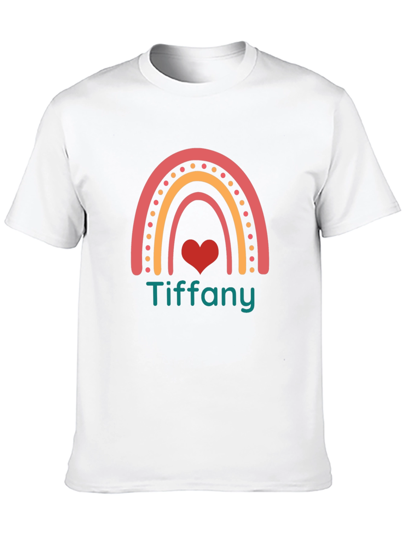 Rainbow Tiffany Heart Graphic Tee