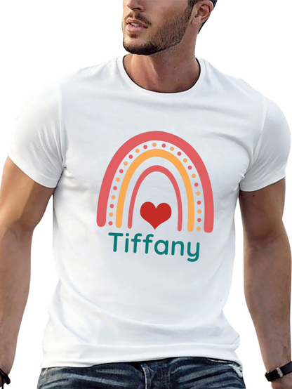 Rainbow Tiffany Heart Graphic Tee