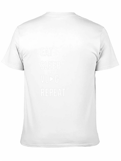 Eat Sleep Vlog Repeat Graphic T-Shirt