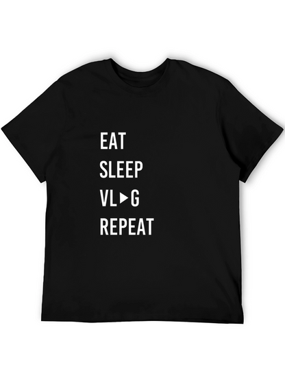 Eat Sleep Vlog Repeat Graphic T-Shirt