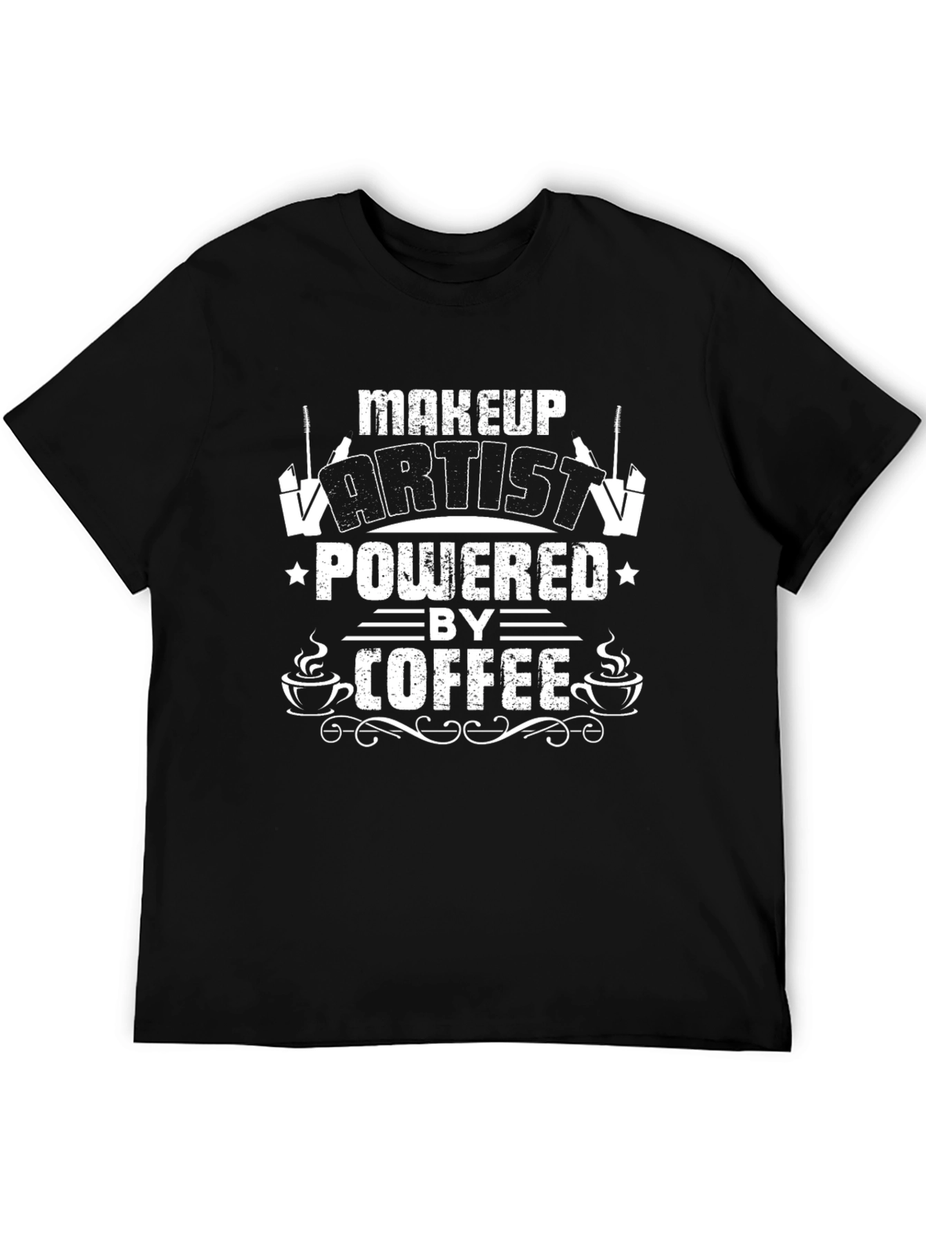 Makeup Artist Powered by Coffee Graphic T-Shirt
