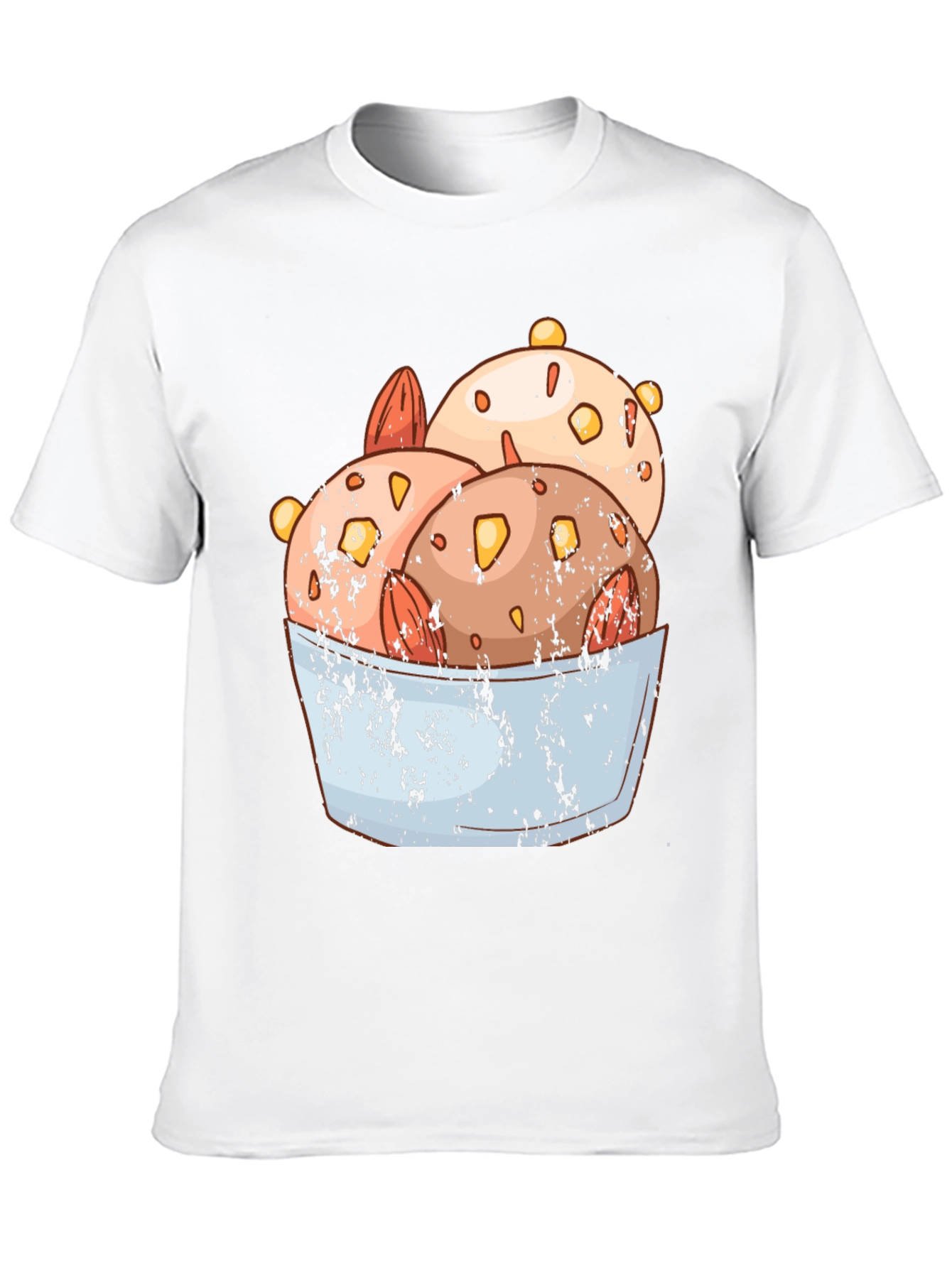 Ice Cream Bowl Graphic Tee - Black