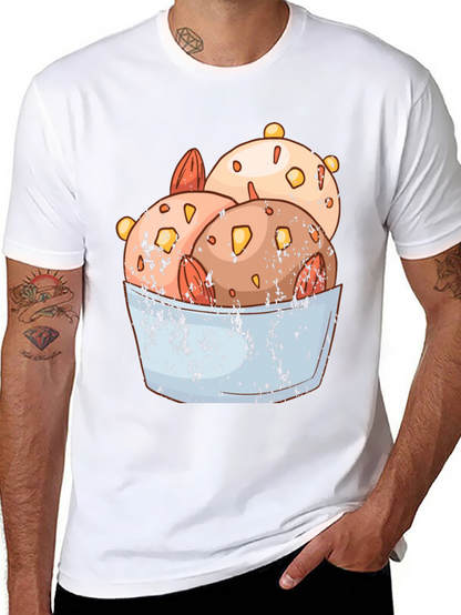 Ice Cream Bowl Graphic Tee - Black