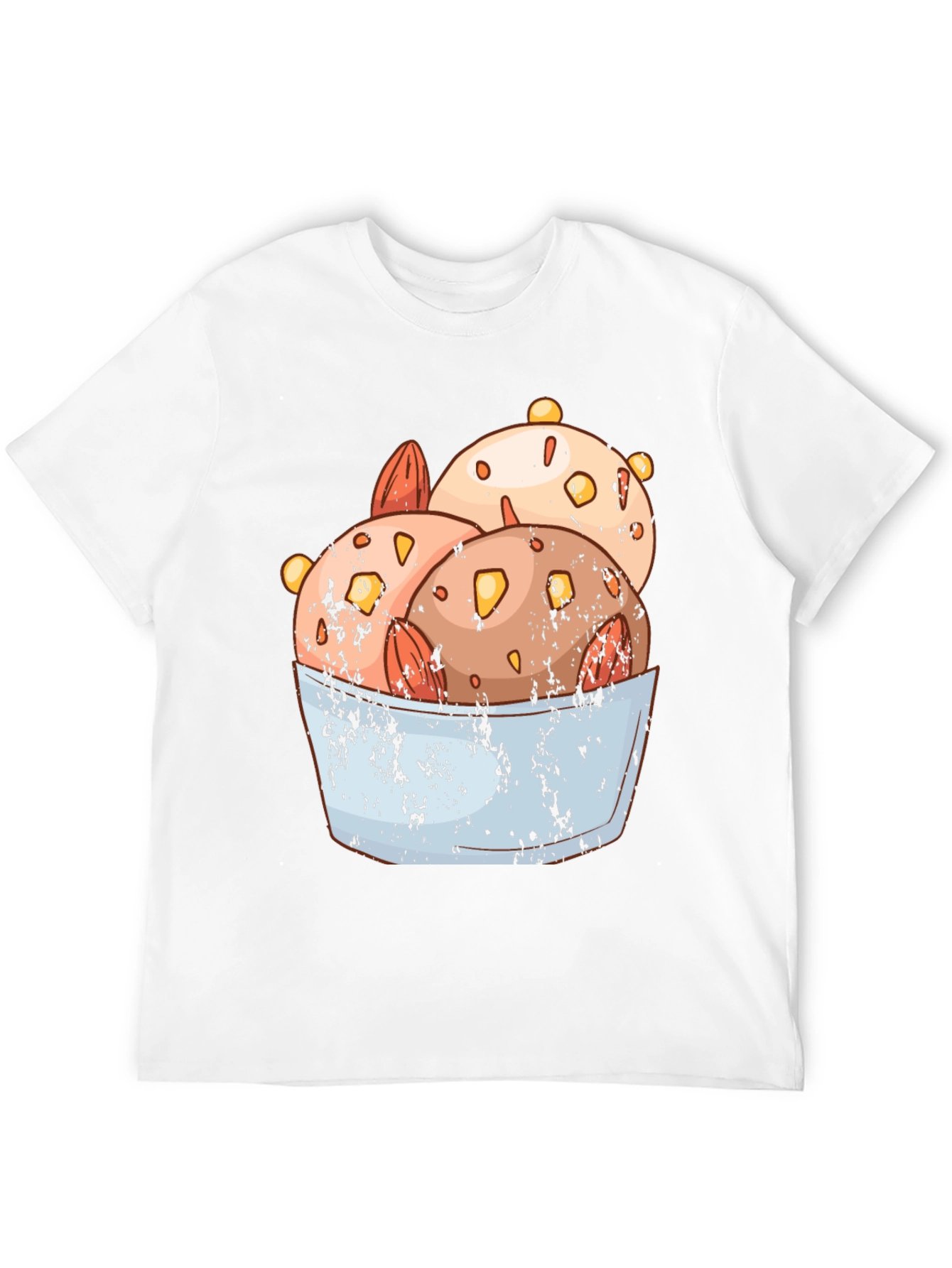 Ice Cream Bowl Graphic Tee - Black