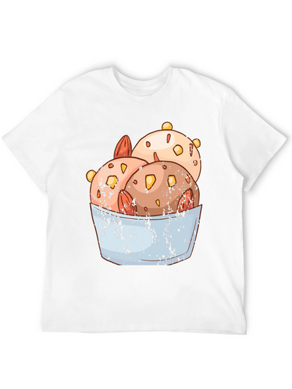 Ice Cream Bowl Graphic Tee - Black