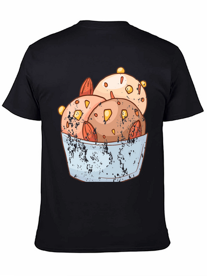 Ice Cream Bowl Graphic Tee - Black
