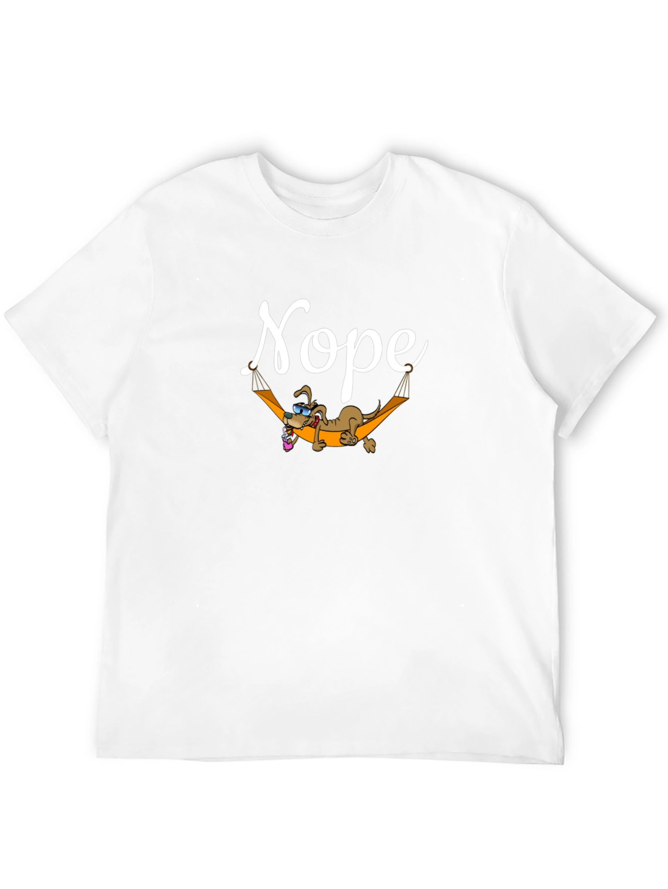 Nope Lazy Dog Hammock Graphic Tee