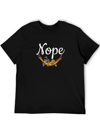 Nope Lazy Dog Hammock Graphic Tee