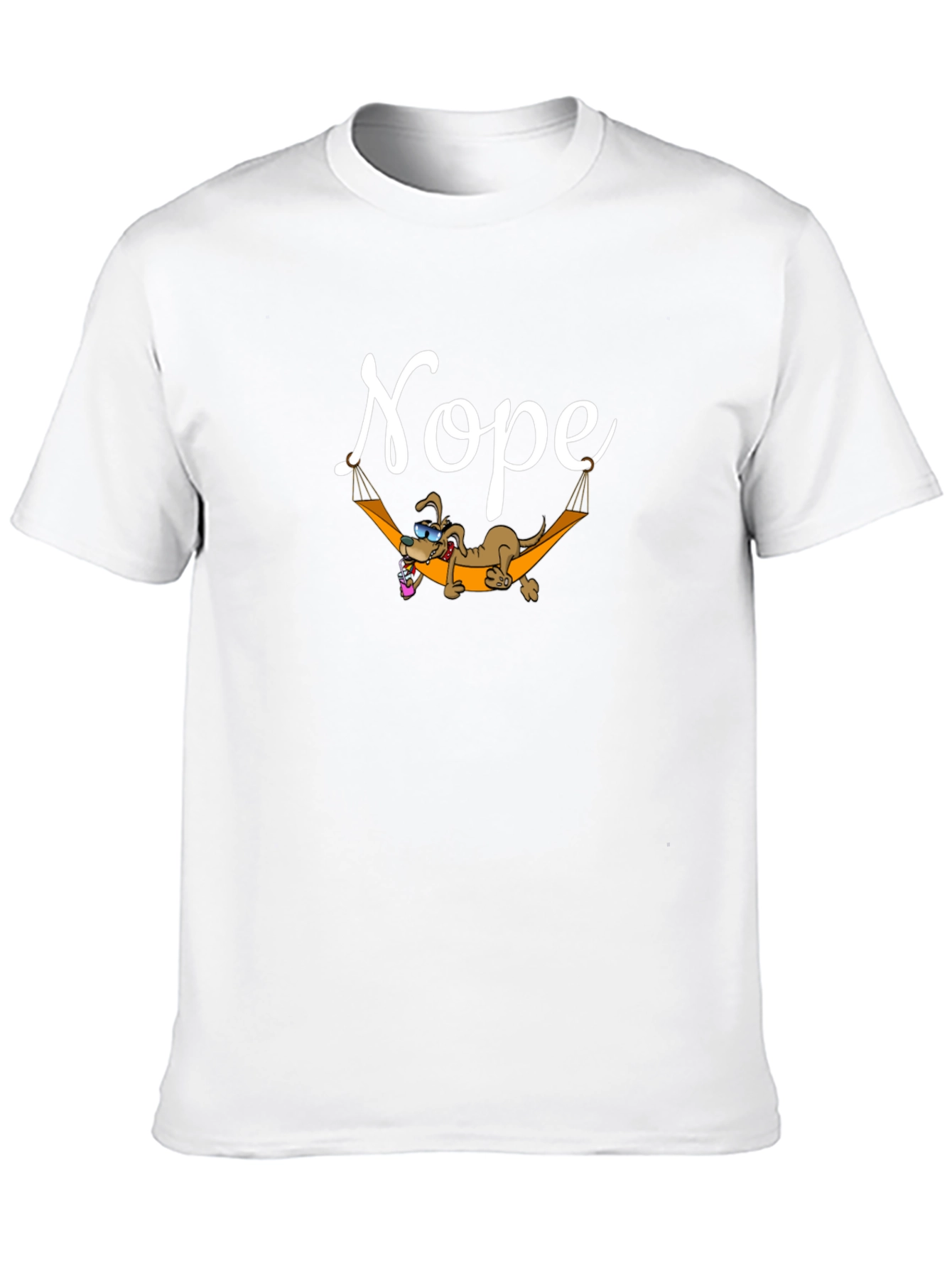 Nope Lazy Dog Hammock Graphic Tee