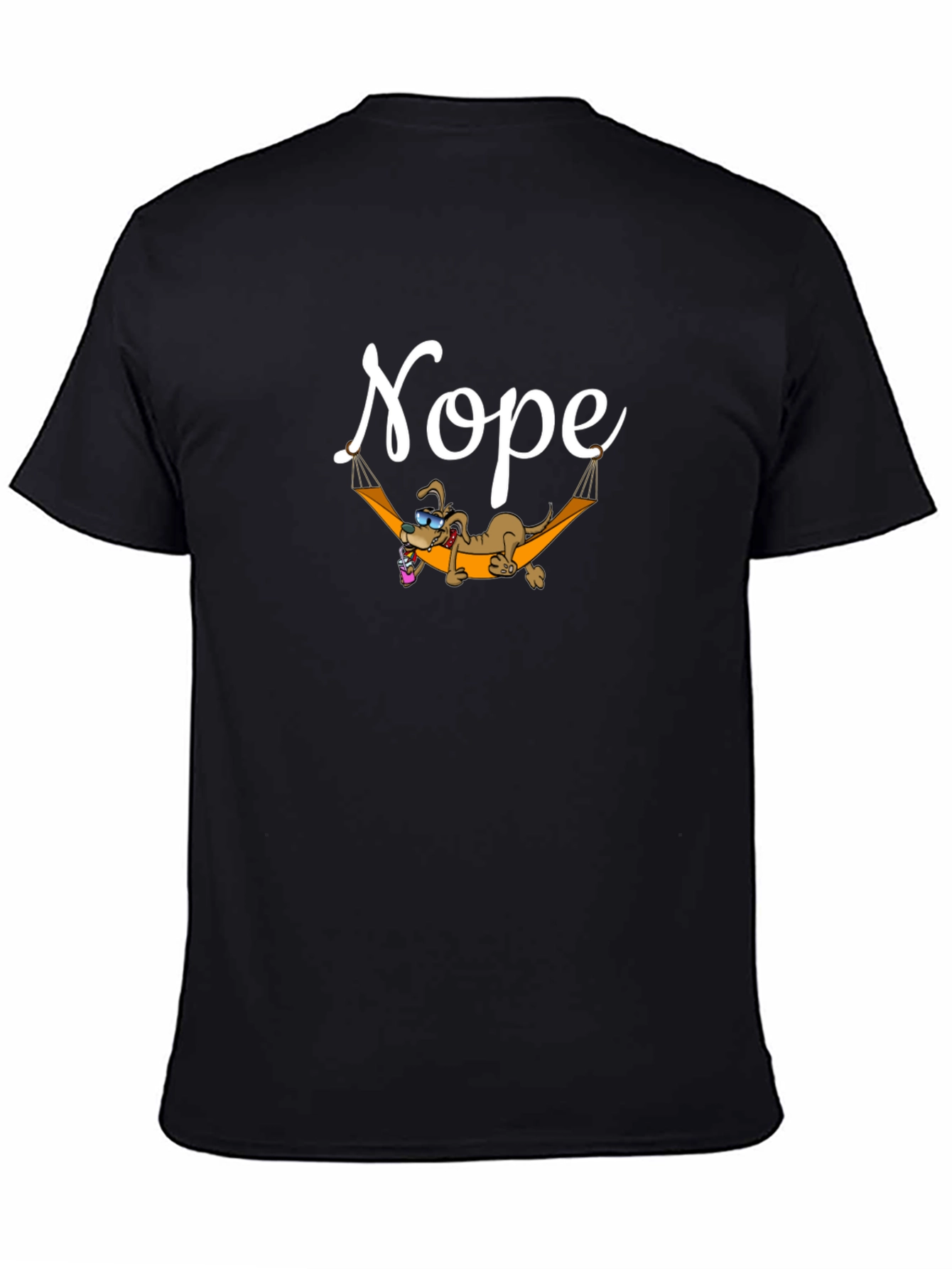 Nope Lazy Dog Hammock Graphic Tee