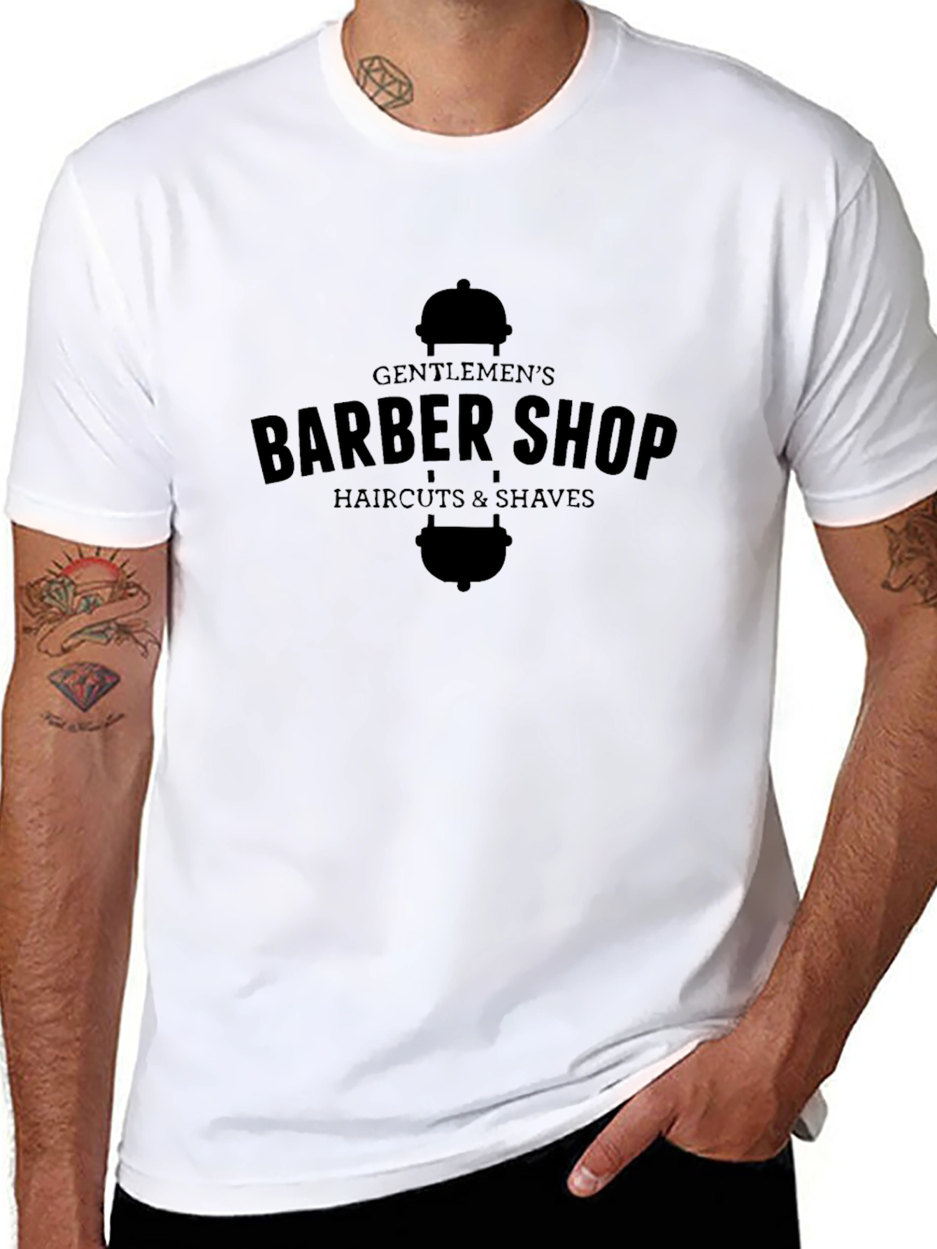 Gentlemens Barber Shop Black T-Shirt