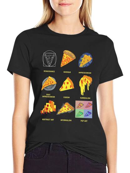 Pizza Art Styles T-Shirt: Renaissance to Pop Art!