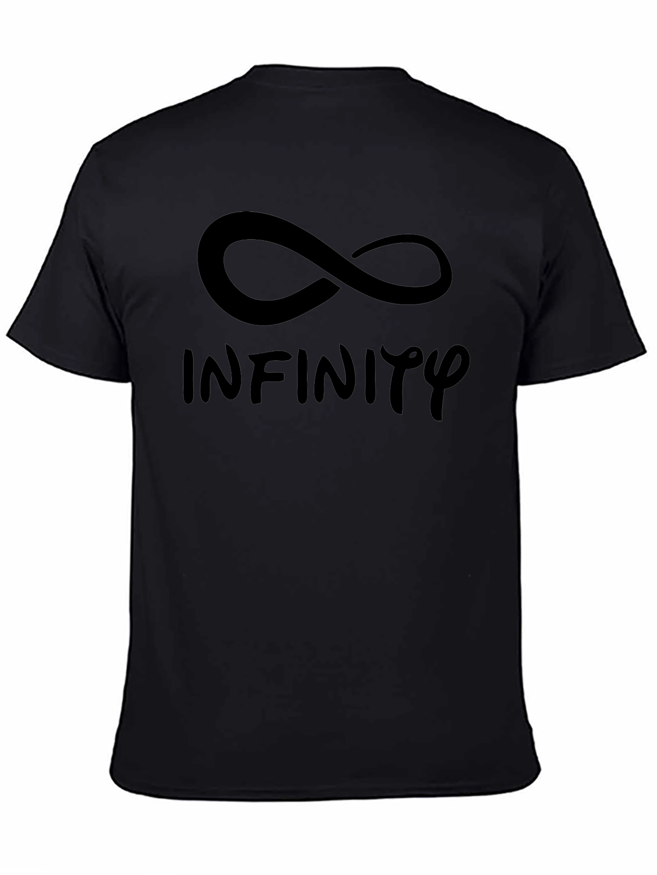 Infinity Symbol Graphic Black T-Shirt
