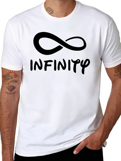 Infinity Symbol Graphic Black T-Shirt