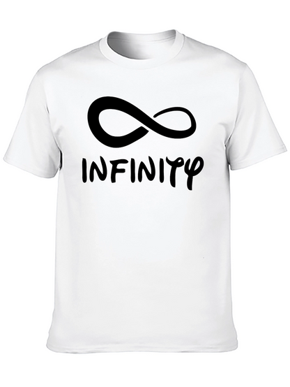 Infinity Symbol Graphic Black T-Shirt