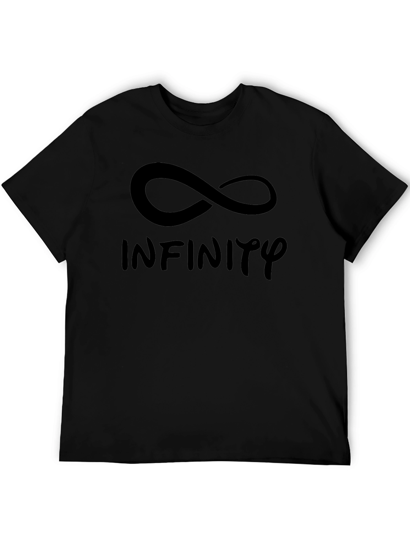 Infinity Symbol Graphic Black T-Shirt