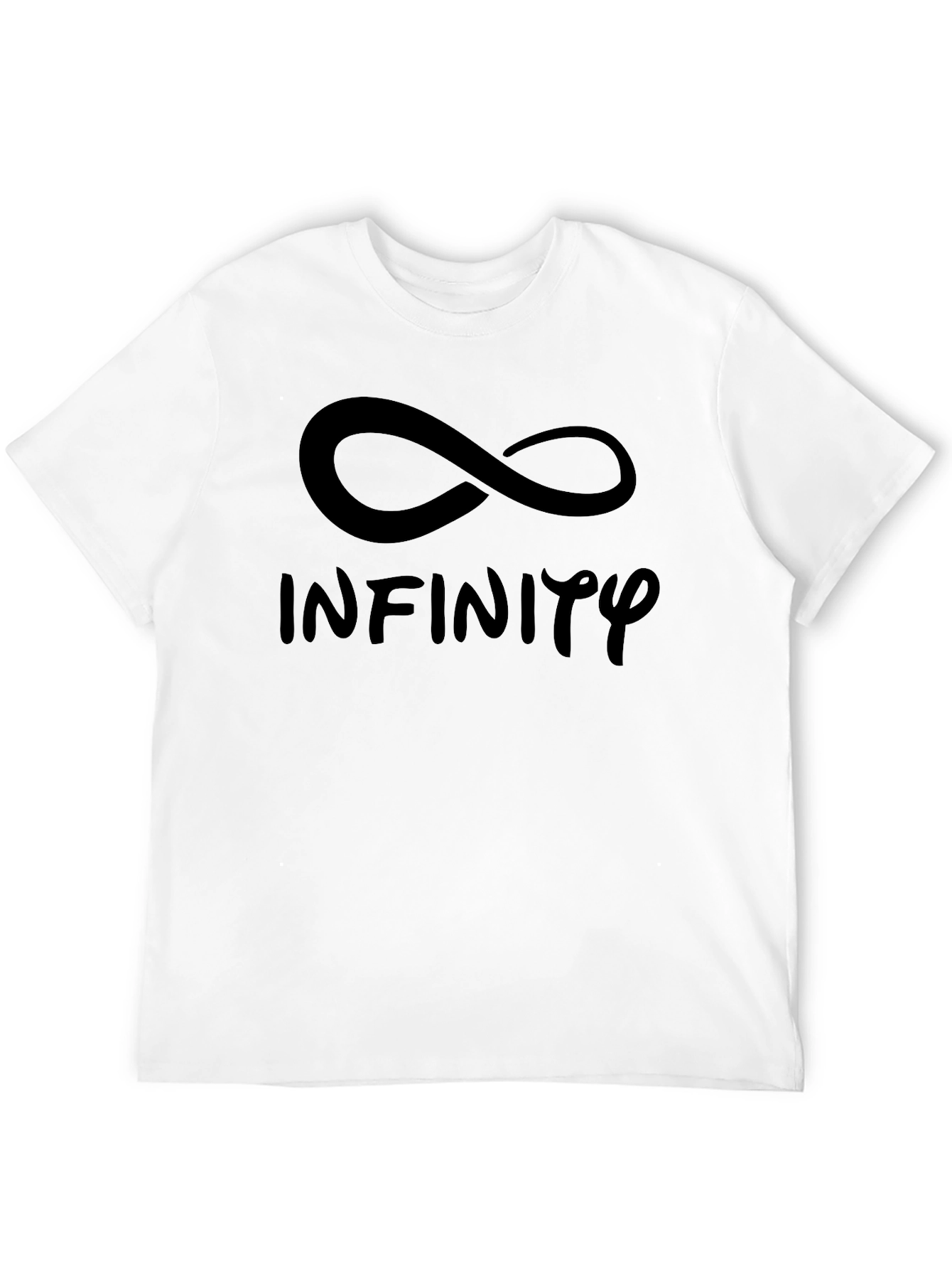 Infinity Symbol Graphic Black T-Shirt