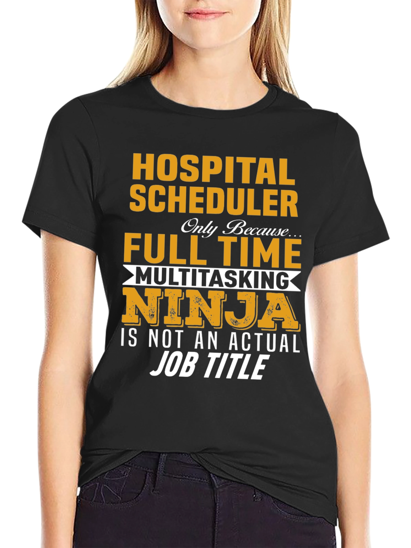 Hospital Scheduler Full-Time Ninja Graphic Tee