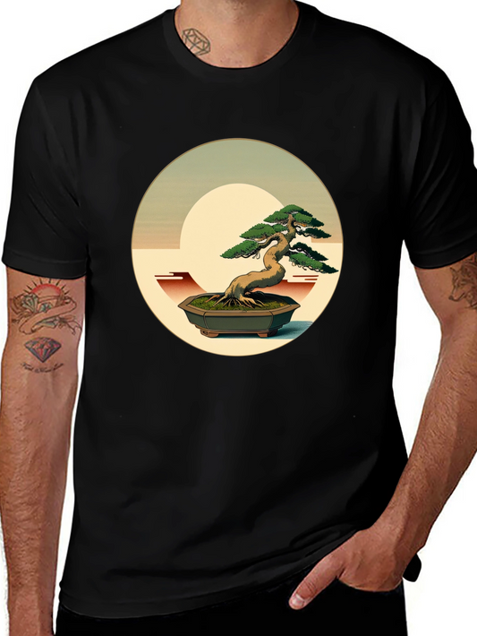 Bonsai Graphic Tee - Artistic Nature Shirt