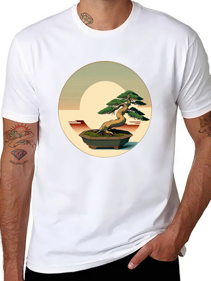 Bonsai Graphic Tee - Artistic Nature Shirt