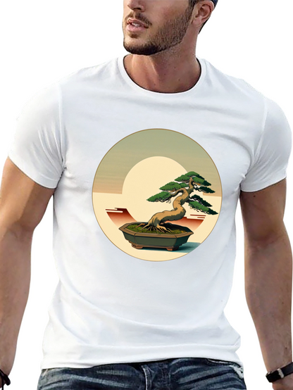 Bonsai Graphic Tee - Artistic Nature Shirt