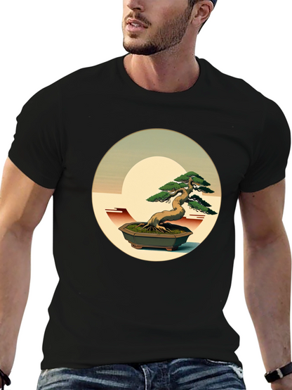 Bonsai Graphic Tee - Artistic Nature Shirt