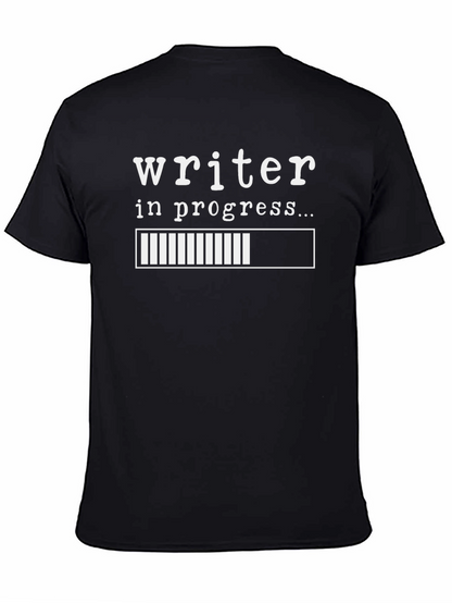 Writer in Progress T-Shirt - Black Cotton Tee