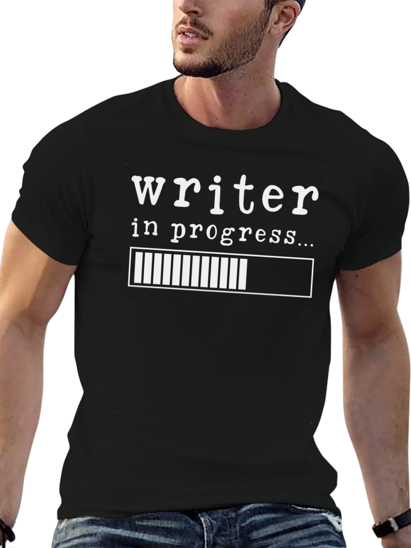 Writer in Progress T-Shirt - Black Cotton Tee