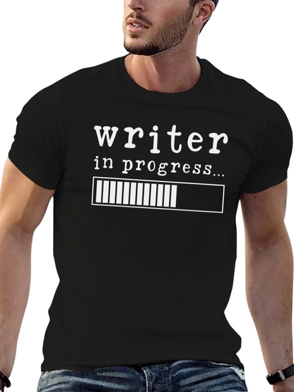 Writer in Progress T-Shirt - Black Cotton Tee