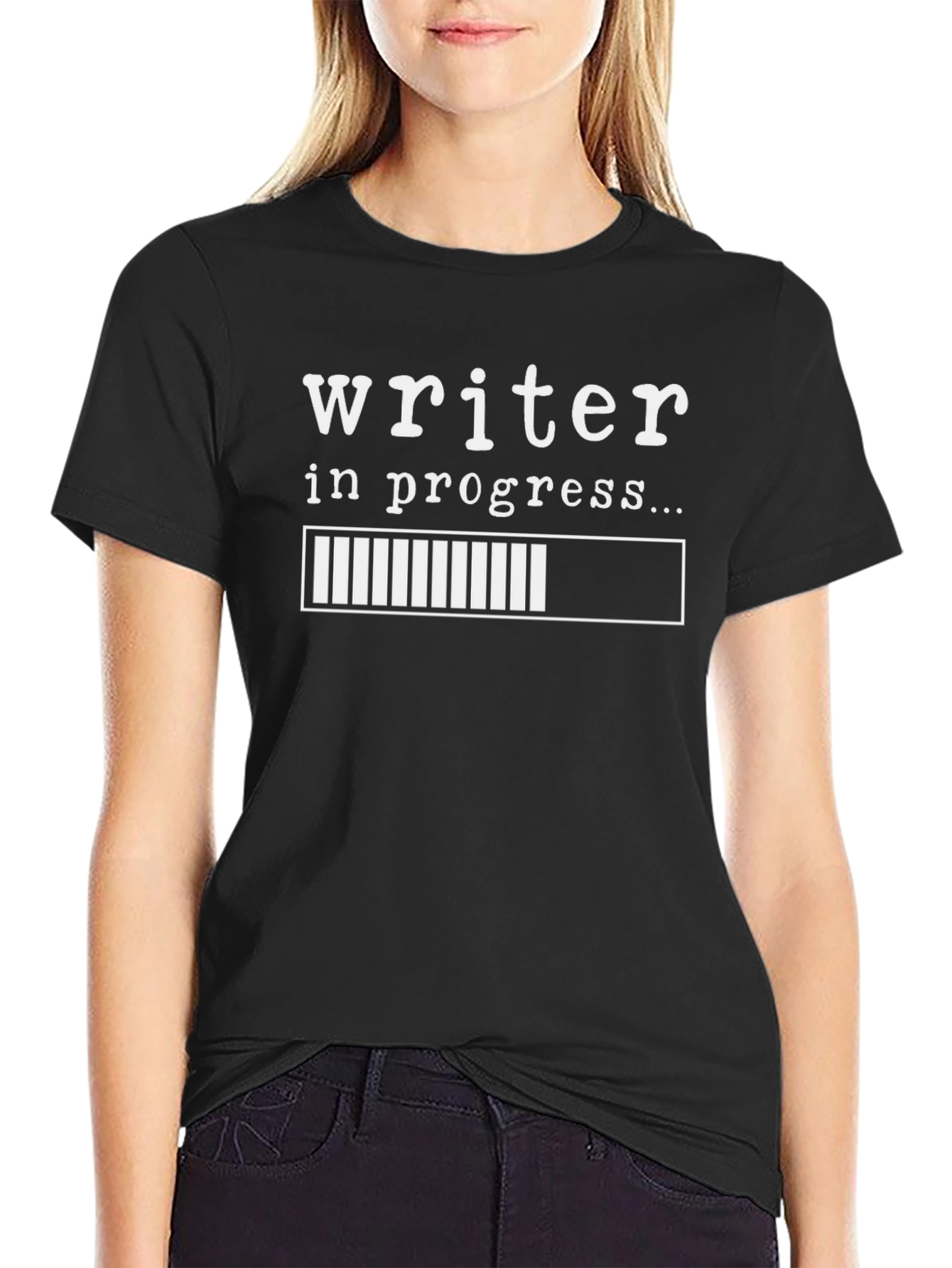 Writer in Progress T-Shirt - Black Cotton Tee