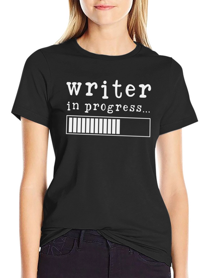 Writer in Progress T-Shirt - Black Cotton Tee