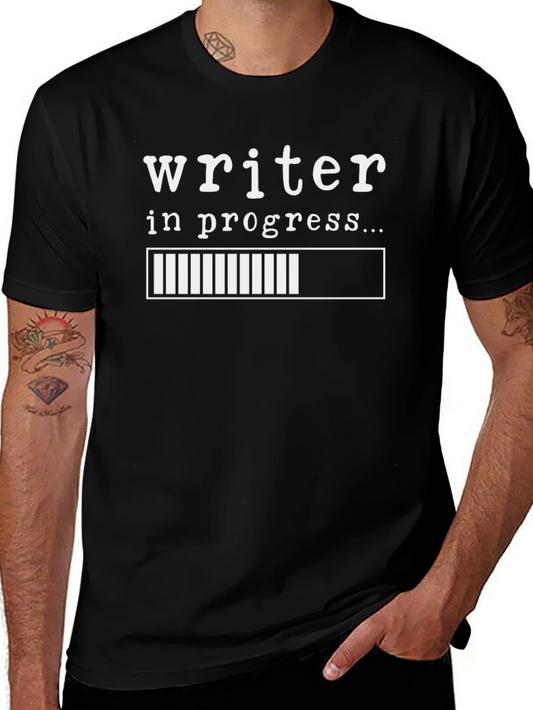 Writer in Progress T-Shirt - Black Cotton Tee