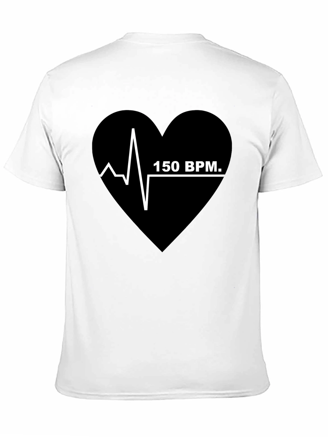 150 BPM Heartbeat T-Shirt - Black Graphic Tee