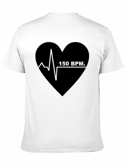 150 BPM Heartbeat T-Shirt - Black Graphic Tee
