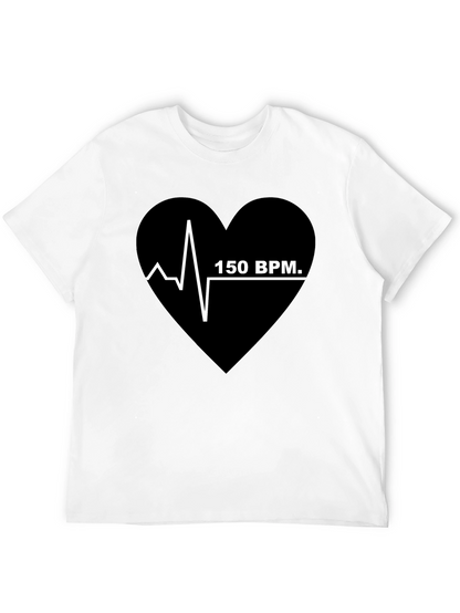 150 BPM Heartbeat T-Shirt - Black Graphic Tee