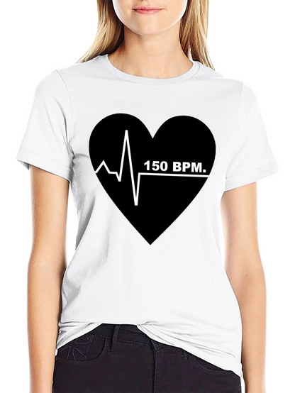 150 BPM Heartbeat T-Shirt - Black Graphic Tee