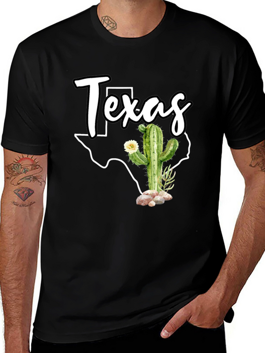 Texas Cactus Graphic T-Shirt - State Pride