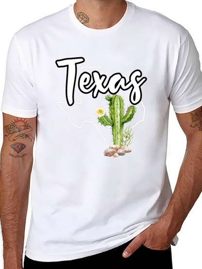 Texas Cactus Graphic T-Shirt - State Pride