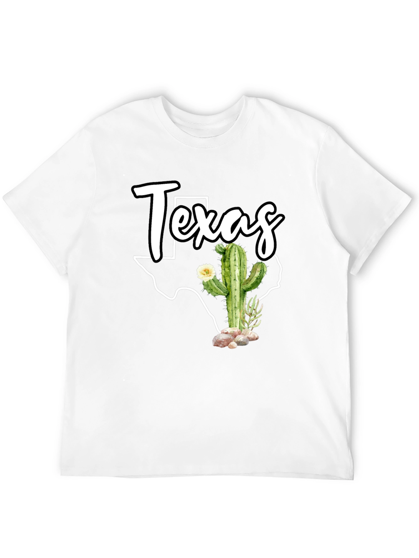 Texas Cactus Graphic T-Shirt - State Pride
