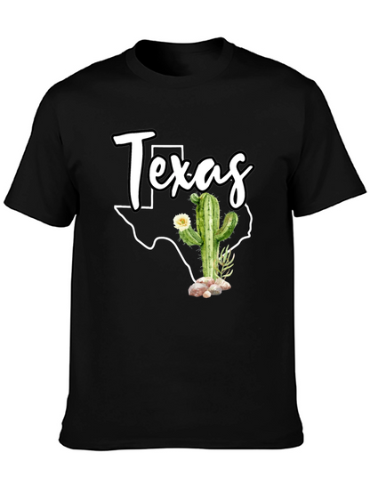 Texas Cactus Graphic T-Shirt - State Pride