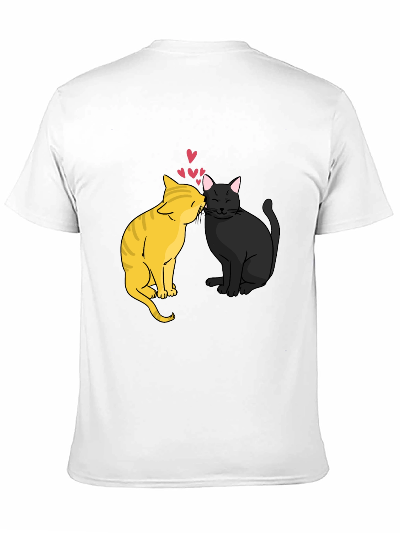 Cats in Love Graphic Tee - Black
