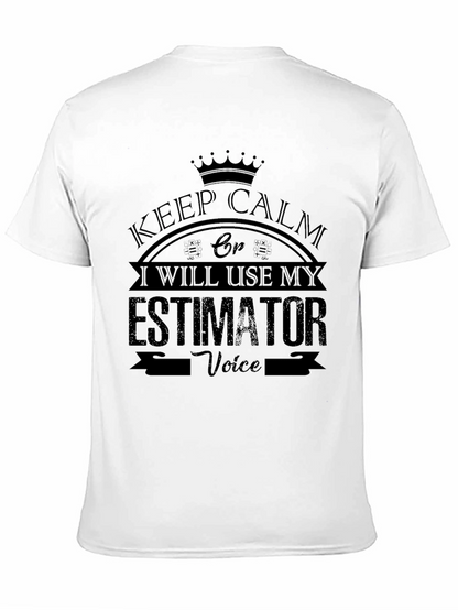 Keep Calm Estimator Voice Black T-Shirt