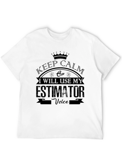 Keep Calm Estimator Voice Black T-Shirt