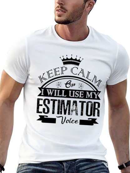 Keep Calm Estimator Voice Black T-Shirt