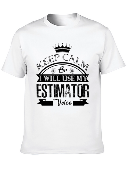Keep Calm Estimator Voice Black T-Shirt