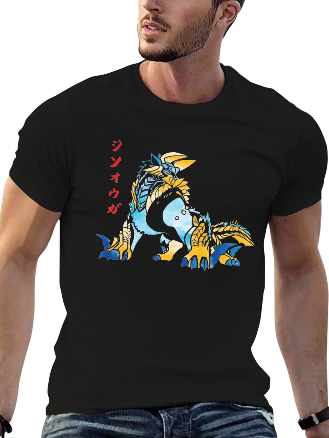 Monster Hunter Zinogre T-Shirt - Black Graphic Tee