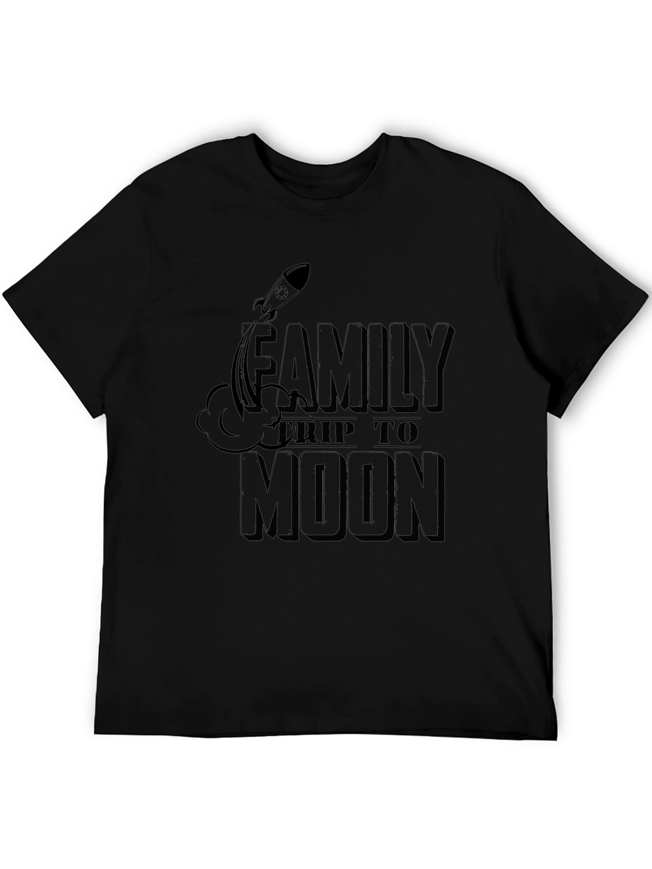 Family Trip to Moon Graphic T-Shirt